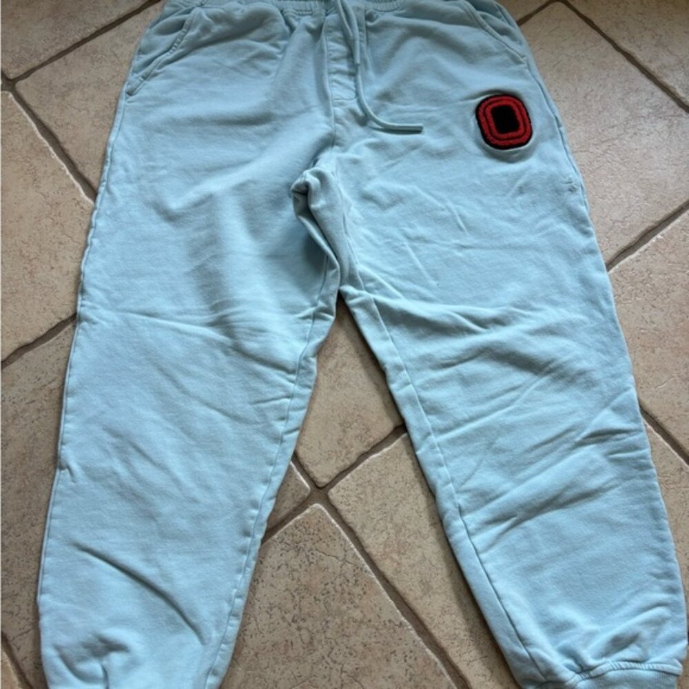 Overtime Basketball Light Blue Joggers Mens Large Sweatpants